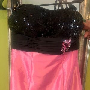 Satin Pink Mermaid Prom Dress